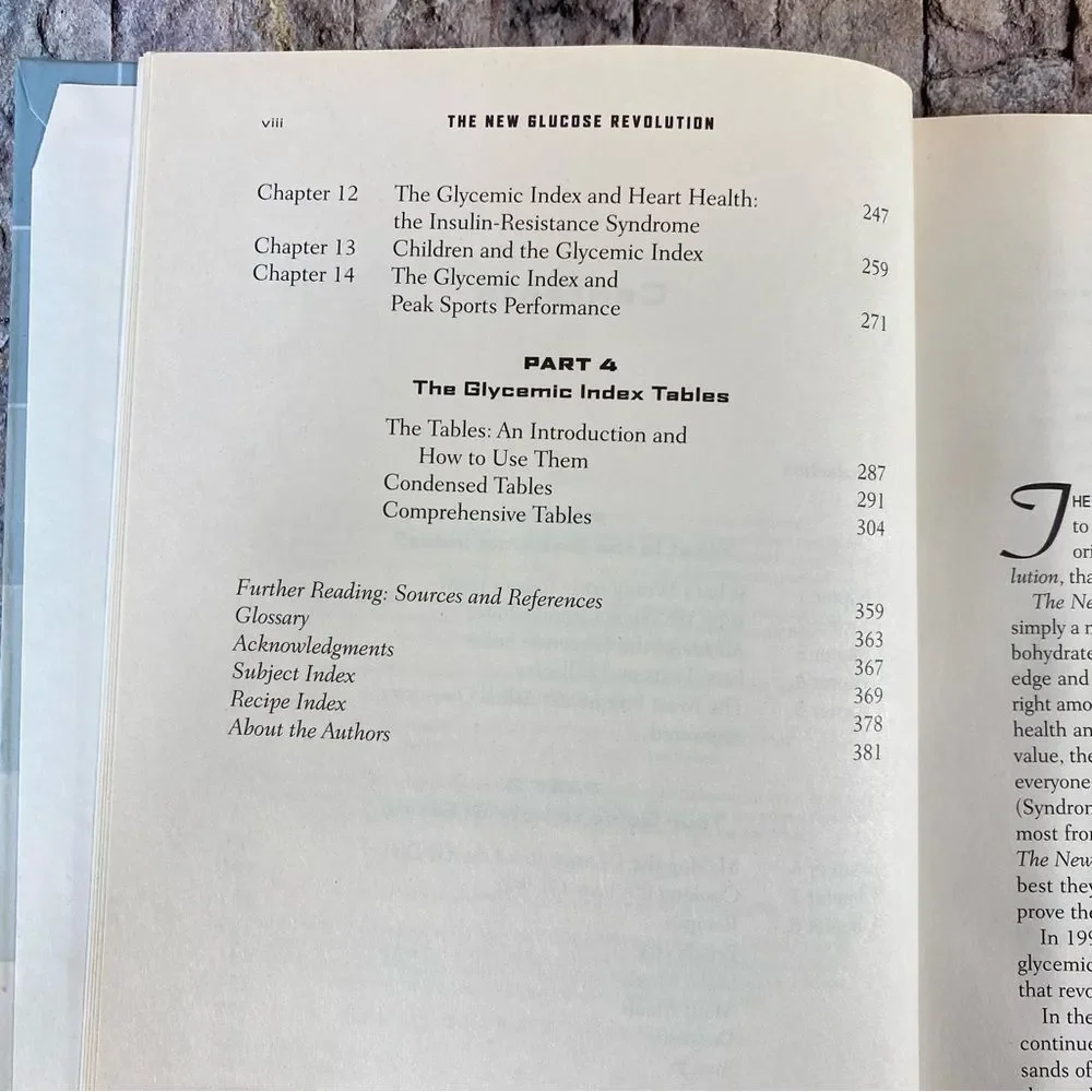 The New Glucose Revolution Hardcover Guide to Dietary Solutions to Weight Loss